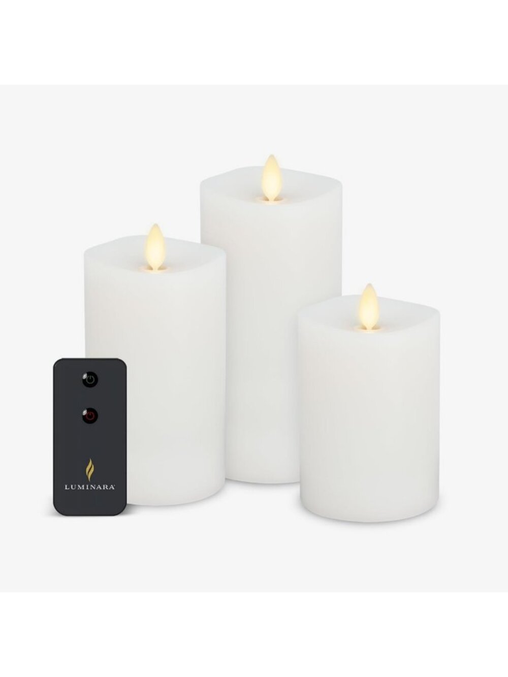 Realistic Flameless LED Candles Set of 3 - Battery Operated, Remote Control